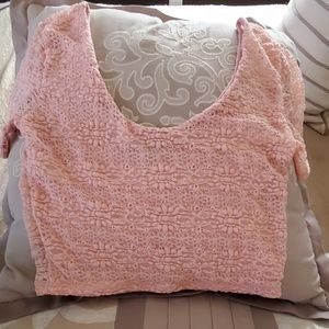 Pink Lace crop top